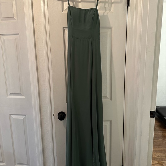 Azazie Dress Eucalyptus - Picture 4 of 5